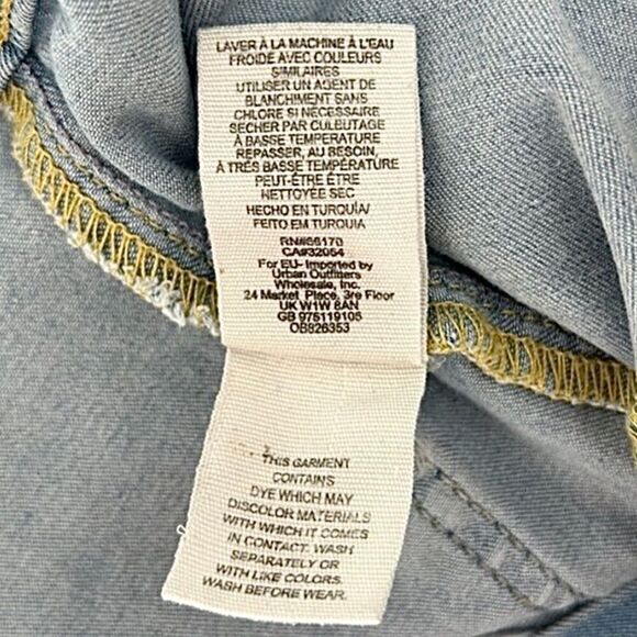 Free People "Just Float On" Flare Bell Bottom Jeans Bermondsey Blue Size 27 - Picture 10 of 15